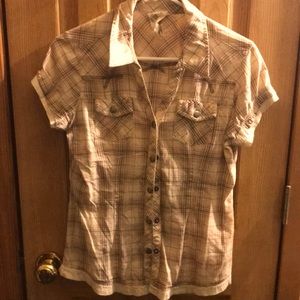 Arizona short sleeve snap button shirt,real cute